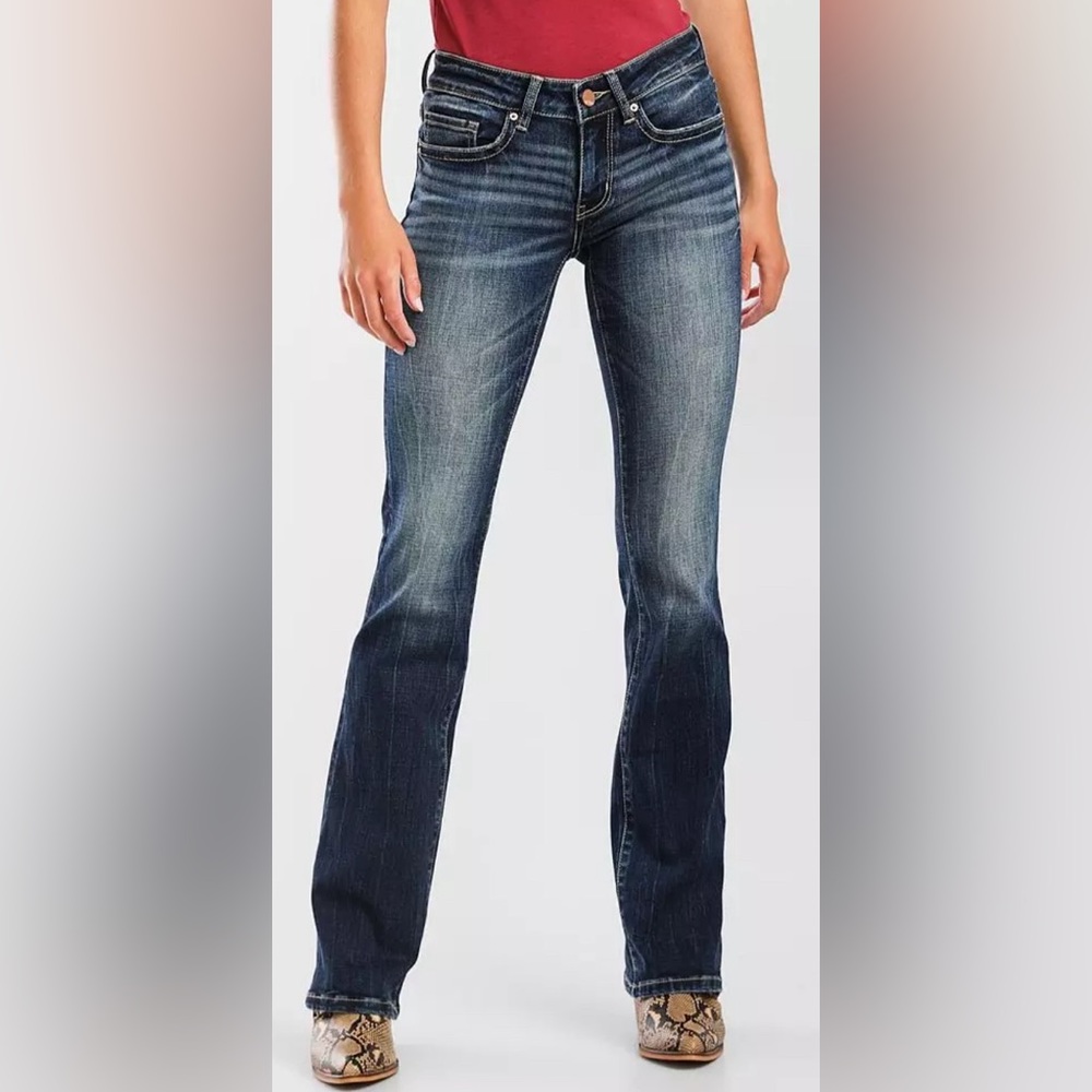 BKE Women's Dark Blue Boot Cut Jeans